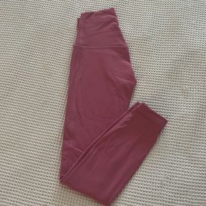Lululemon Align leggings 25” sz 2. In Pink Blossom. Like new